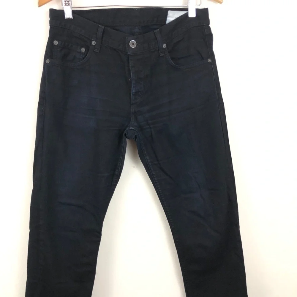 Rag & Bone Black Resin Fit2 Skinny Slim Jeans 30